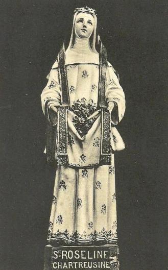 Rara imagen de la santa revestida con estola y manípulo por su diaconado